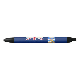 Falkland Islands Flag Black Ink Pen