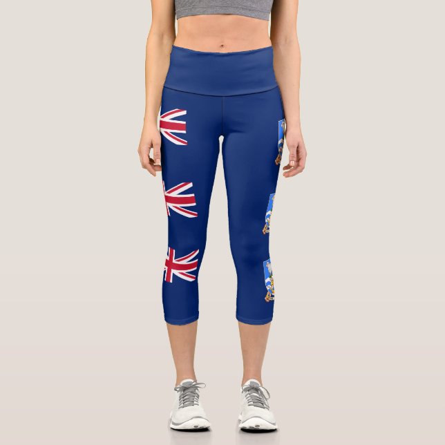 Falkland Islands Flag Capri Leggings (Front)