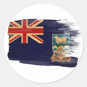 Falkland Islands Flag Classic Round Sticker