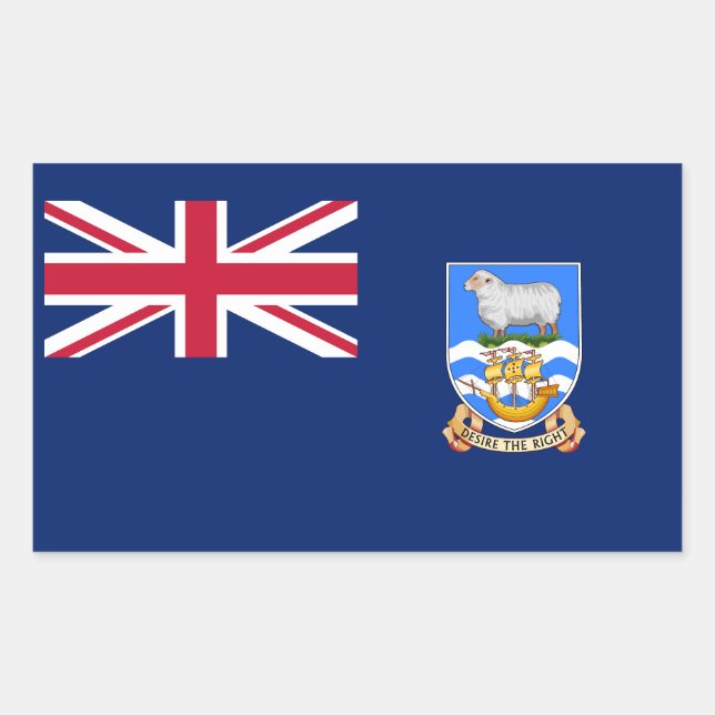 Falkland Islands Flag Rectangular Sticker (Front)