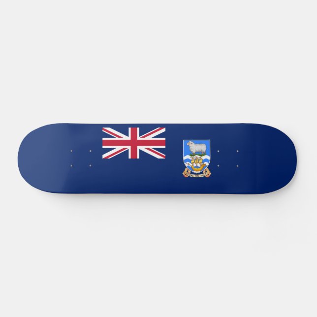 Falkland Islands Flag Skateboard (Horz)