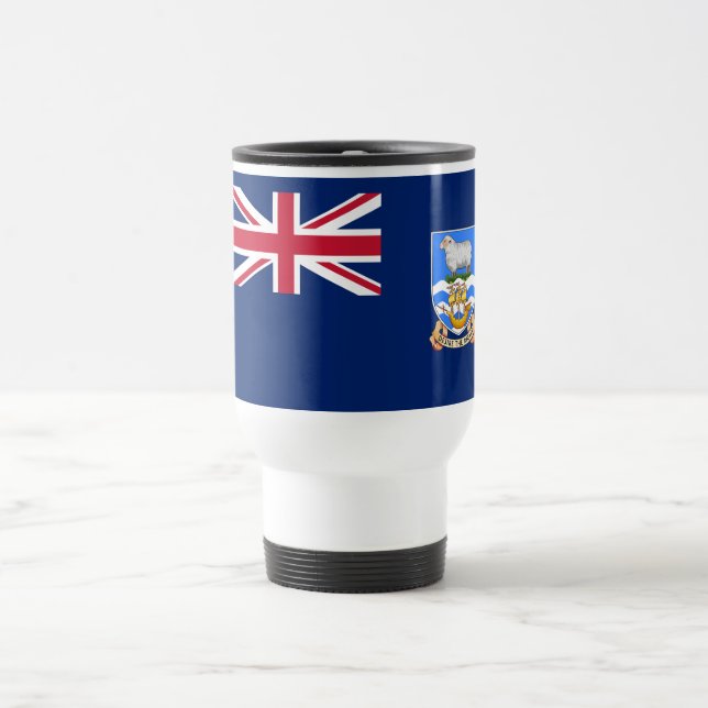 Falkland Islands Flag Travel Mug (Center)