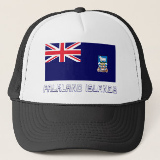 Falkland Islands Flag with Name Trucker Hat