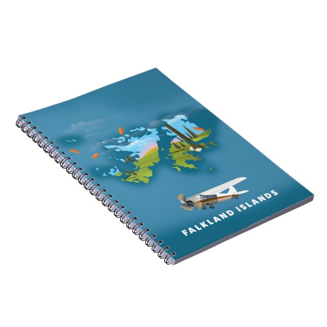 Falkland islands illustrated map notebook (Right Side)
