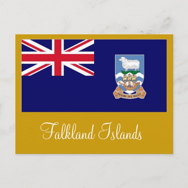 Falkland Islands Islas Malvinas flag Postcard (Front)