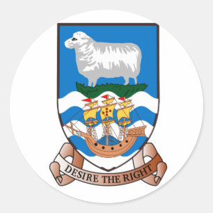 Falkland Islands (Malvinas) FK Classic Round Sticker