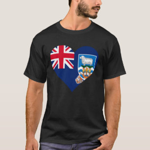 Falkland Islands Malvinas Flag Heart Gifts T-Shirt