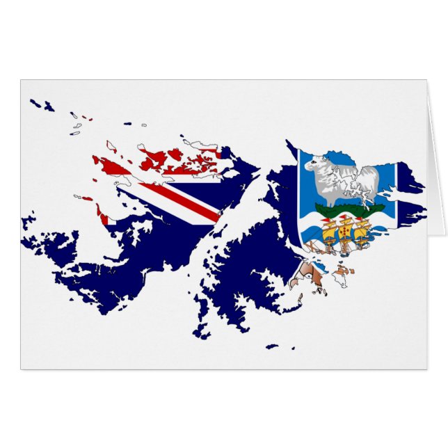 Falkland Islands (Malvinas) Flag Map FK (Front Horizontal)