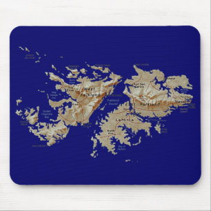 Falkland Islands Map Mousepad
