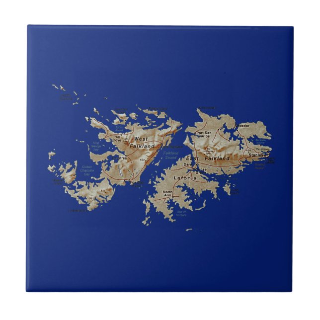 Falkland Islands Map Tile (Front)