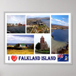 Falkland Islands - Port Stanley - I Love - Poster