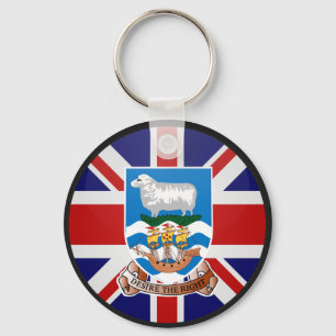 Falkland Islands quality Flag Circle Key Ring
