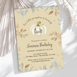 Fall 2nd Birthday Invitation