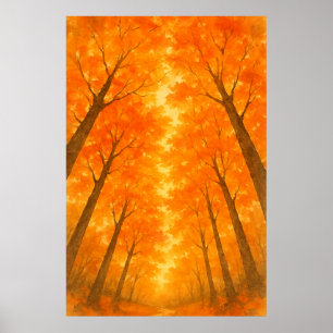 Fall 3, Maple Canopy, Seasonal Print