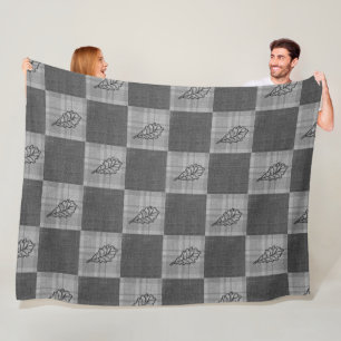 Fall 4 Corners Designs Grey Tones Fleece Blanket