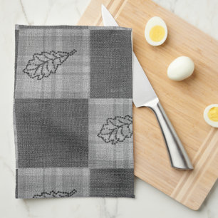 Fall 4 corners Grey Tones Tea Towel