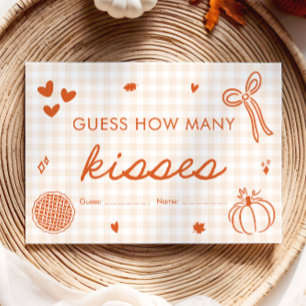 Fall A Little Pumpkin Guess How Many Kisses Game Enclosure Card