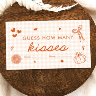 Fall A Little Pumpkin Guess How Many Kisses Game Enclosure Card