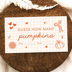 Fall A Little Pumpkin Guess How Many Pumpkins Game Enclosure Card