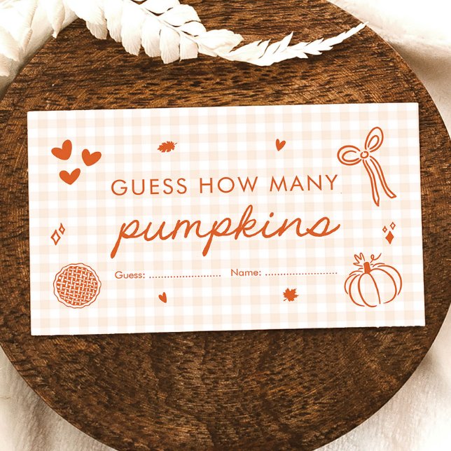 Fall A Little Pumpkin Guess How Many Pumpkins Game Enclosure Card (Fall A Little Pumpkin Guess How Many Pumpkins Game)