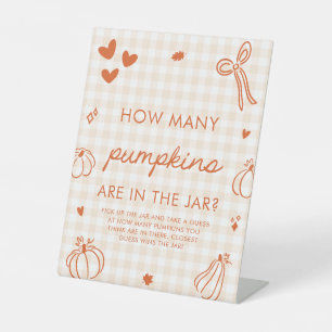 Fall A Little Pumpkin Guess How Many Pumpkins Game Pedestal Sign