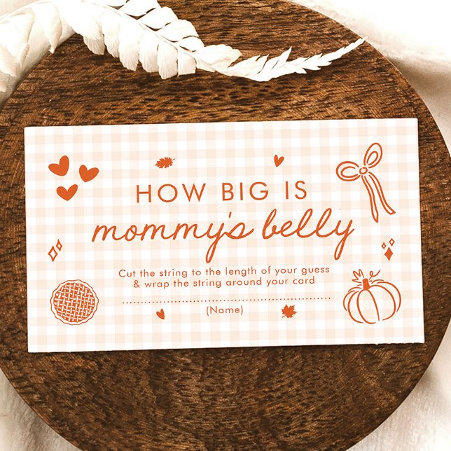 Fall A Little Pumpkin How Big is Mummy's Belly Enclosure Card (Fall A Little Pumpkin How Big is Mommy's Belly)