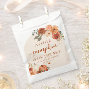Fall A Little Pumpkin is on the way Baby Shower  Favour Bags