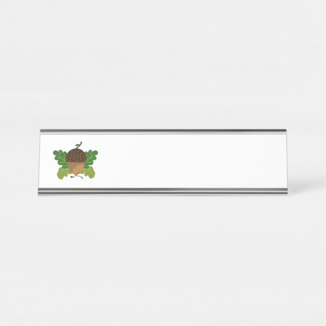 Fall Acorn Desk Name Plate (Front)