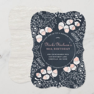 Fall Adult Birthday Party Invitation Milestone