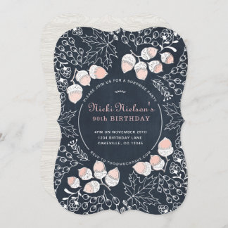 Fall Adult Birthday Party Invitation Milestone