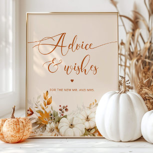 Fall advice and wishes for Newlyweds Poster