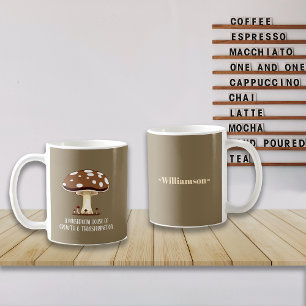 Fall Aesthetics Mushroom Inspired Positive Vibes Coffee Mug