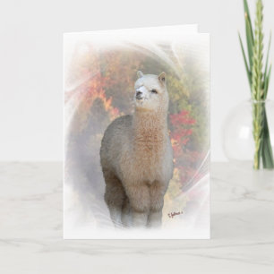 Fall Alpaca Card