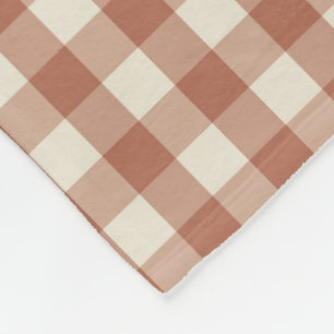 Fall Amaro on Panna Cotta Gingham - plaid pattern. Fleece Blanket