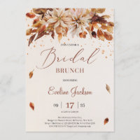 Fall and Autumn flowers and leaves Bridal Brunch