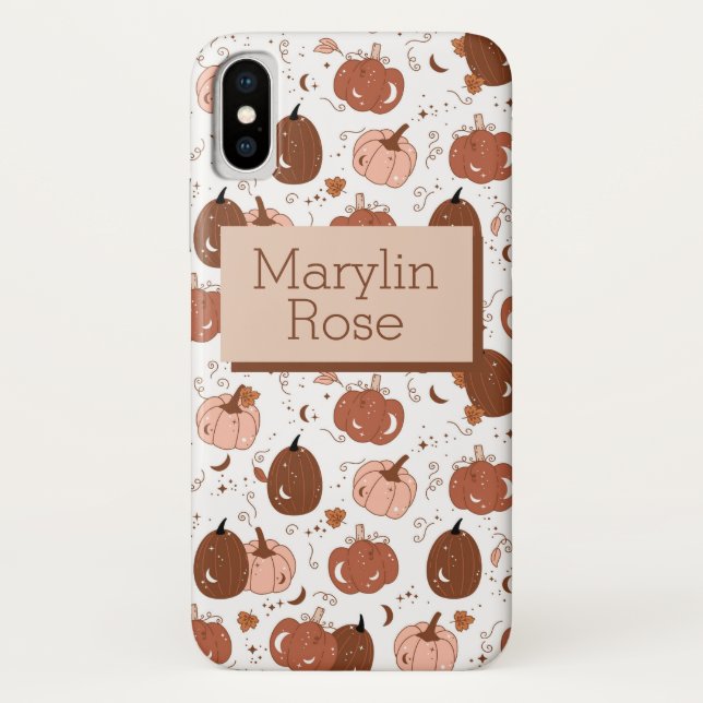 FALL AND AUTUNM PUMPKIN VIBES CUSTOMIZABLE Case-Mate iPhone CASE (Back)