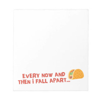 Fall Apart Taco Funny Square Notepad