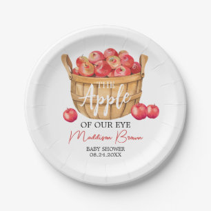 Fall Apple Basket Baby Shower Paper Plate