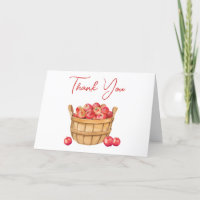 Fall Apple Basket Baby Shower Thank you Card