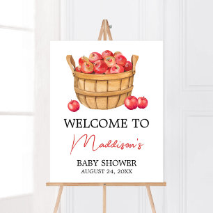 Fall Apple Basket Baby Shower Welcome  Poster