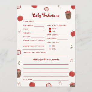 Fall Apple of Our Eye Baby Predictions Advice Game