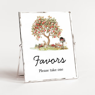 Fall Apple of our Eyes Baby Shower Favours Sign