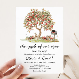 Fall Apple of our Eyes Baby Shower Invitation