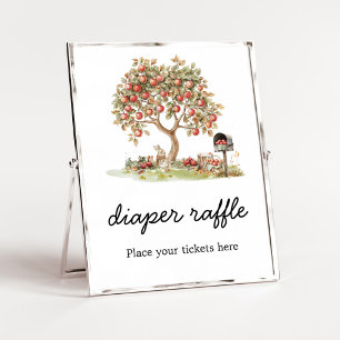 Fall Apple of our Eyes Diaper Raffle Sign