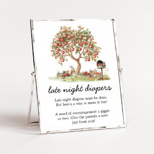 Fall Apple of our Eyes Late Night Diapers Sign