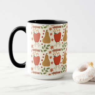 Fall Apples and Pears Rustic Mug