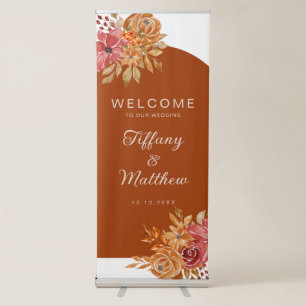 Fall Arch Autumn Wedding Welcome Retractable Banner