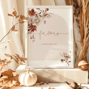 Fall arch elegant favors please take one poster