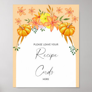 Fall arch - Your recipe card here Poster