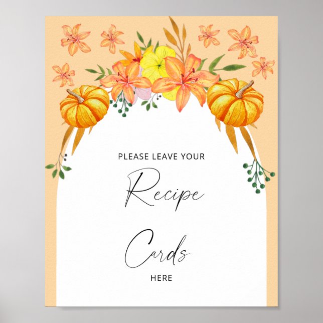 Fall arch - Your recipe card here Poster (Front)
